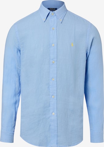 Polo Ralph Lauren Leinenhemd in Blau: Vorderseite