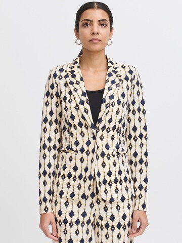ICHI - Blazer ' IHKATE PRINT ' en beige
