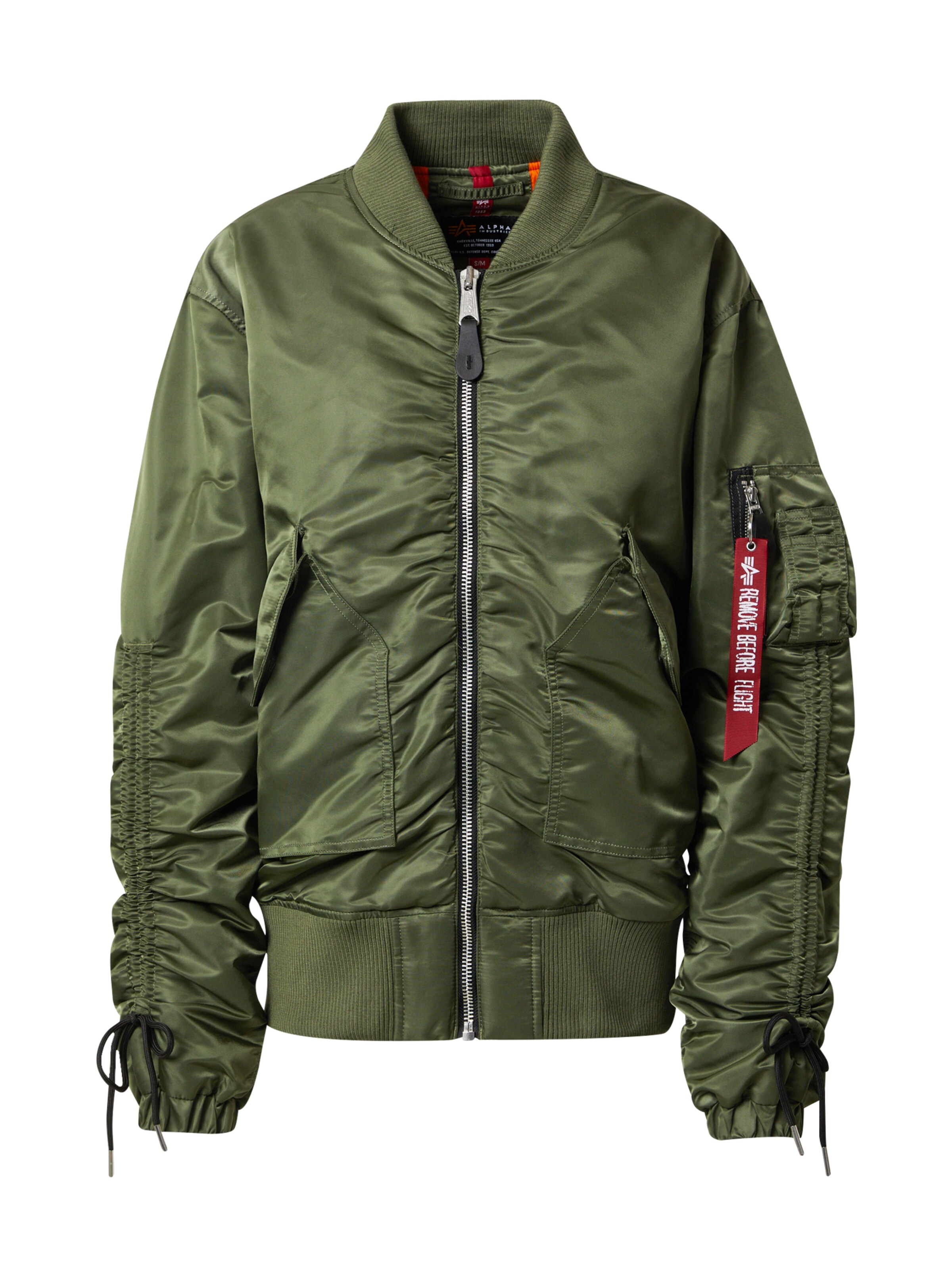 Giacca di mezza stagione 'CWU MA-1' di ALPHA INDUSTRIES in verde: frontale