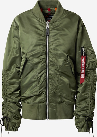 L-XL dydžio Demisezoninė striukė 'CWU MA-1' iš ALPHA INDUSTRIES, spalva – žalia, Prekių apžvalga