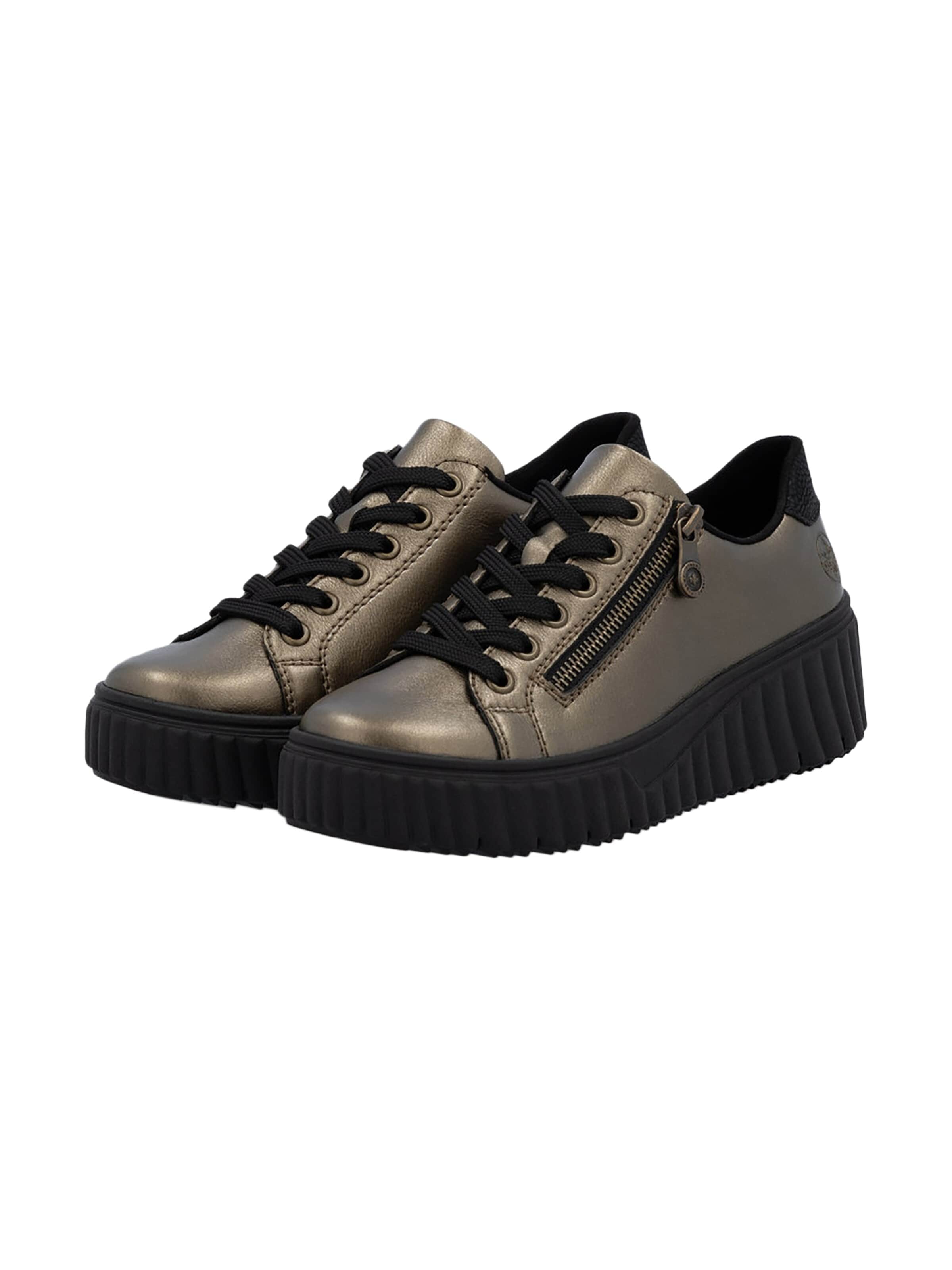 Chaussure de sport à lacets 'Lagro Low-Top-Sneaker aus Leder' Rieker en marron