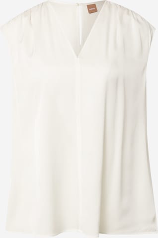 BOSS Black Блуза 'Lore' в бяло: отпред