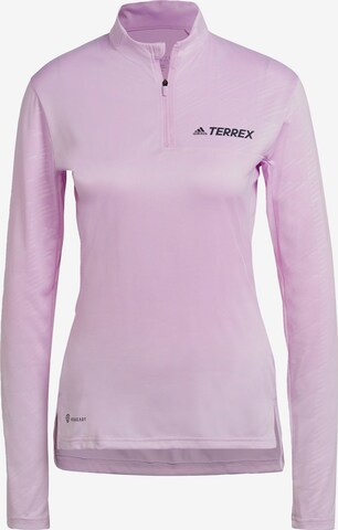 ADIDAS TERREX Performance Shirt 'Multi' in Purple: front