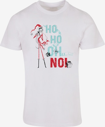 ABSOLUTE CULT Shirt 'The Nightmare Before Christmas - Ho Ho Ho' in White: front