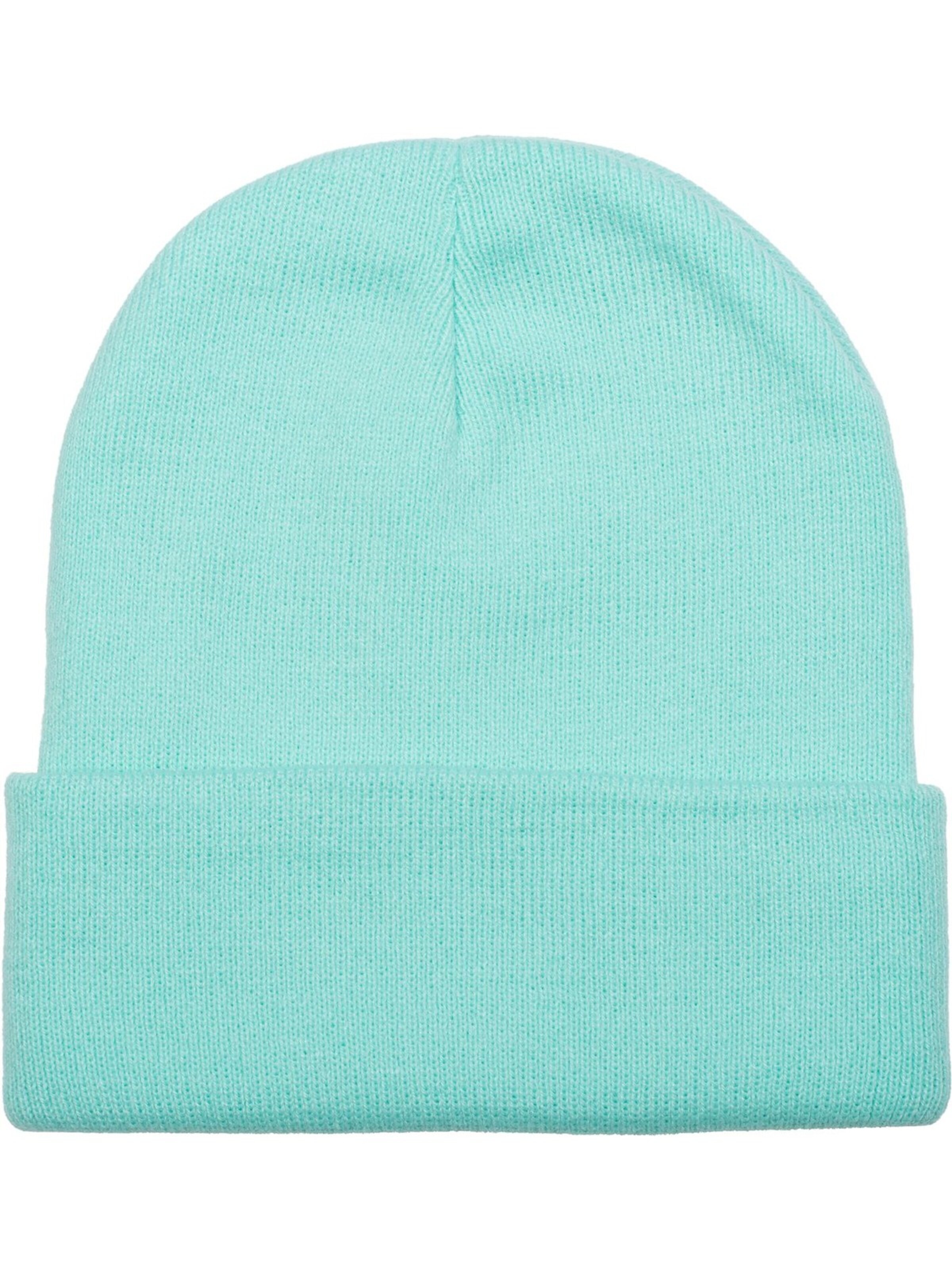 styleBREAKER Beanie 'Kinder Strickmütze mit Krempe' in Green