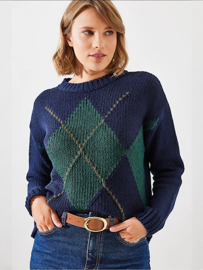 Bianco Lucci Pull-over 'Pullover' en S-M en bleu marine, Vue avec produit