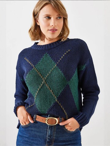 Pull-over 'Pullover' Bianco Lucci en bleu : devant