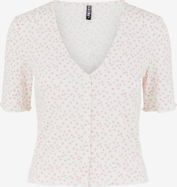 PIECES - Camisa 'Volipe' em branco: frente