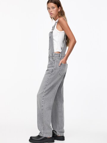 Pull&Bear Loose fit Jean Overalls in Grey