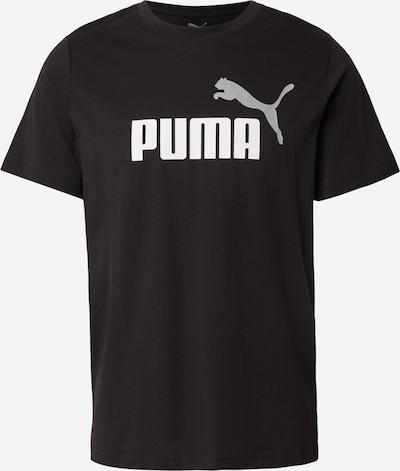 PUMA Toiminnallinen paita 'Essentials No. 1' värissä vaaleanharmaa / musta / valkoinen, Tuotenäkymä