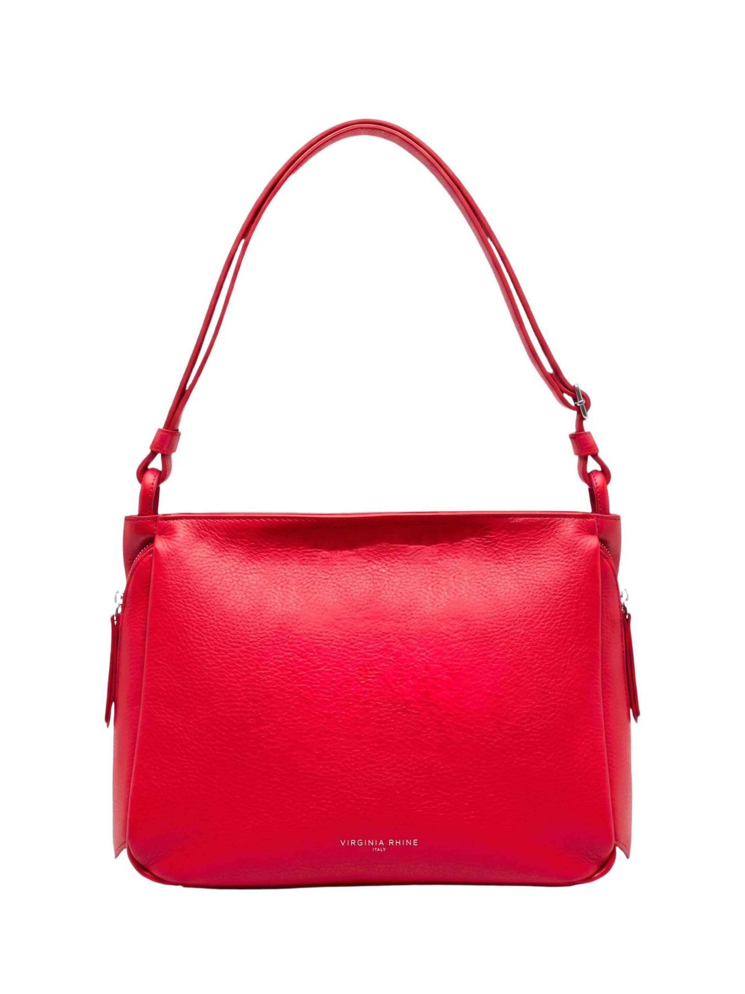 Borsa a spalla 'Sauvage' di Virginia Rhinè in rosso: frontale