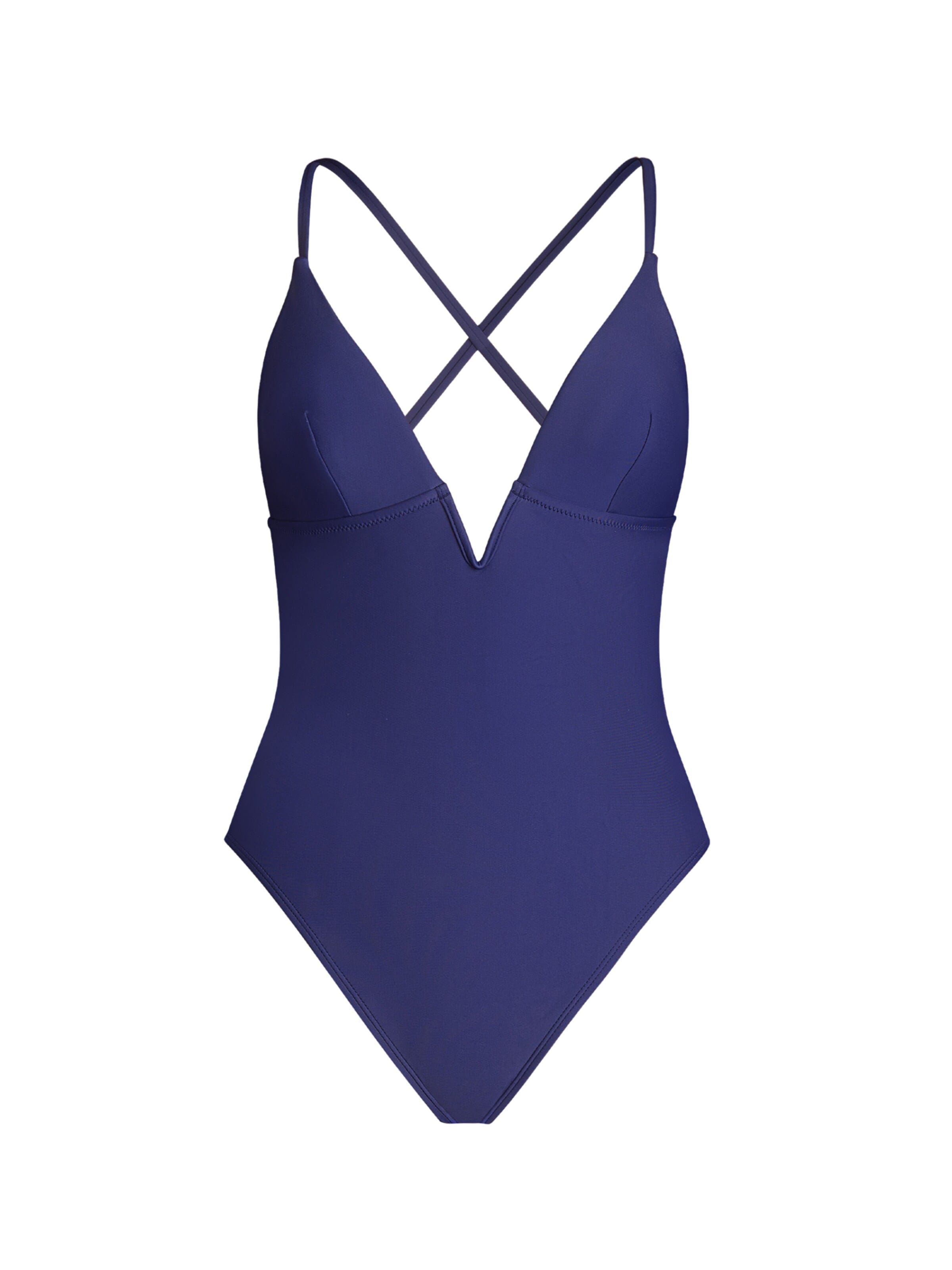 Cupshe Badeanzug 'Crisscross Back'‌‌‌‌‌ in Blau: Vorderseite