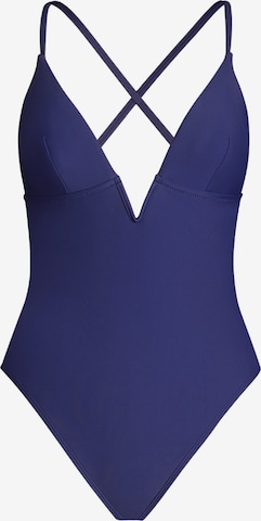 Cupshe Badeanzug 'Crisscross Back' in Blau: Vorderseite