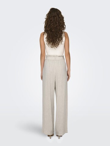 ONLY Wide leg Trousers 'SIESTA' in Beige