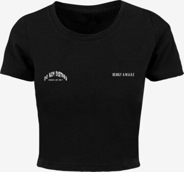 Merchcode Shirt 'Barely Awake' in Zwart: voorkant