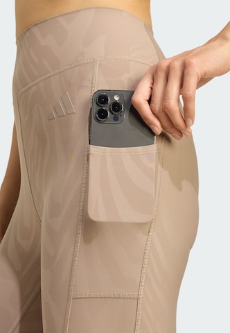 Skinny Pantalon de sport 'Optime' ADIDAS PERFORMANCE en marron