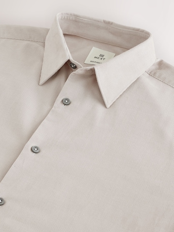 Next Regular fit Button Up Shirt in Beige