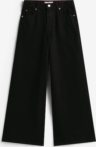 TOMMY HILFIGERWide Leg/ Široke nogavice Traperice - crna boja: prednji dio