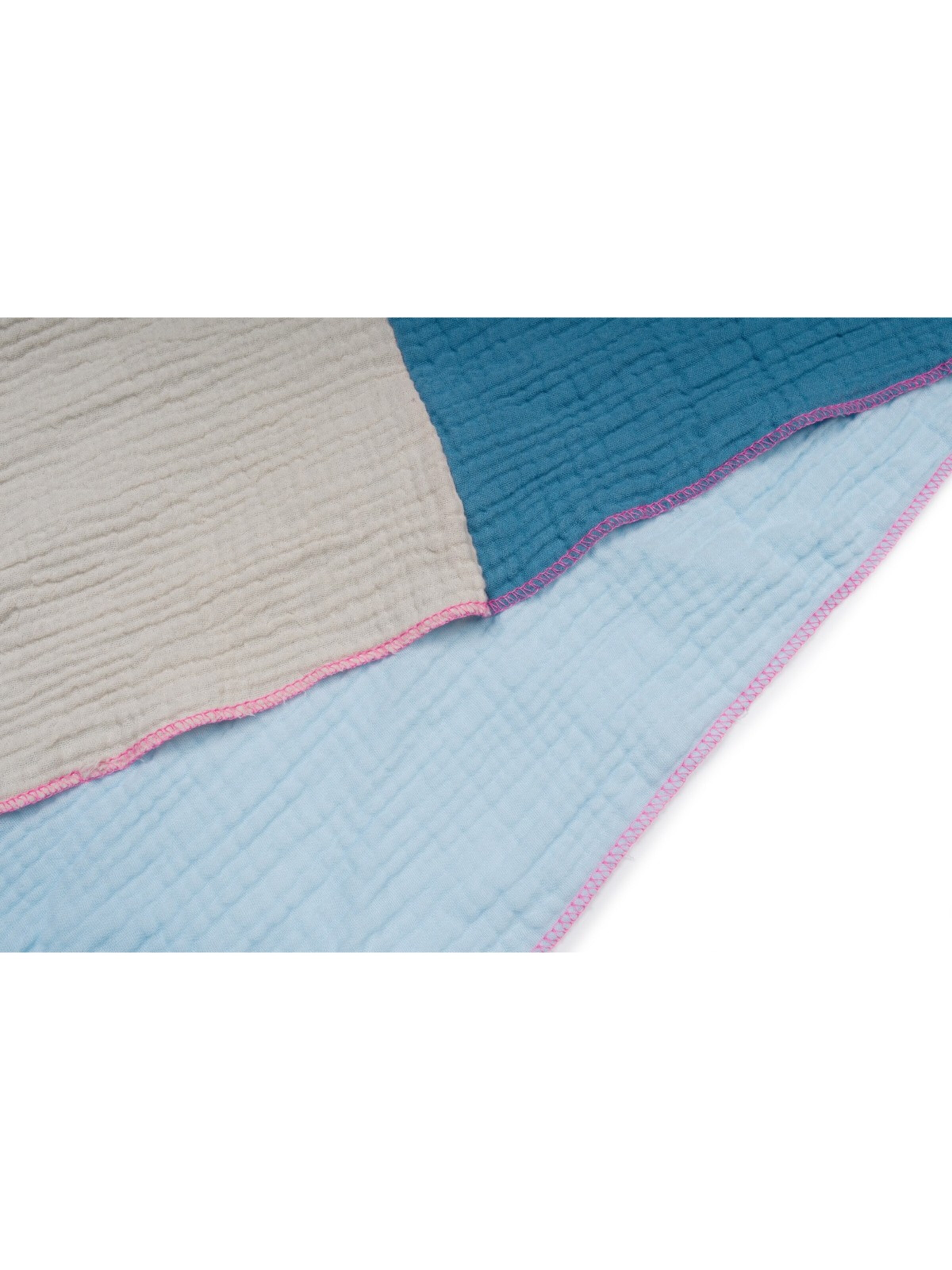 styleBREAKER Tuch '3-Farbiges Musselin Dreieckstuch'‌‌‌ in Blau