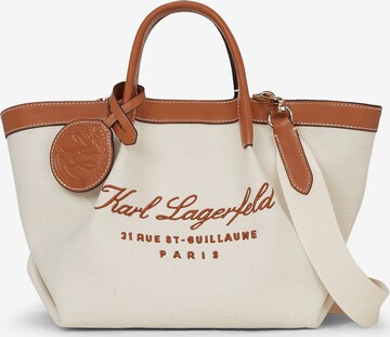 Borsa a mano di Karl Lagerfeld in beige: frontale