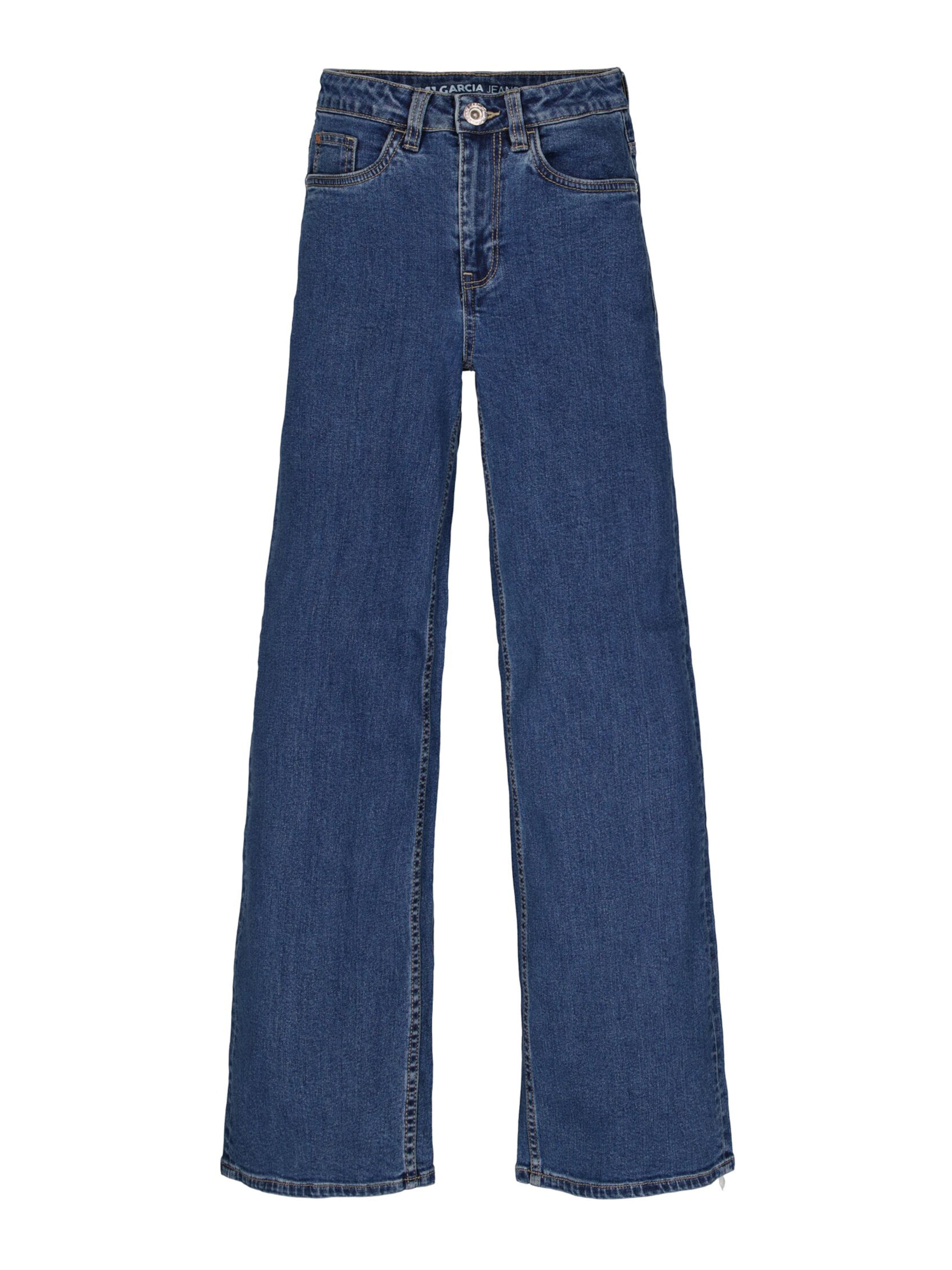 GARCIA Wide leg Jeans i blå: framsida