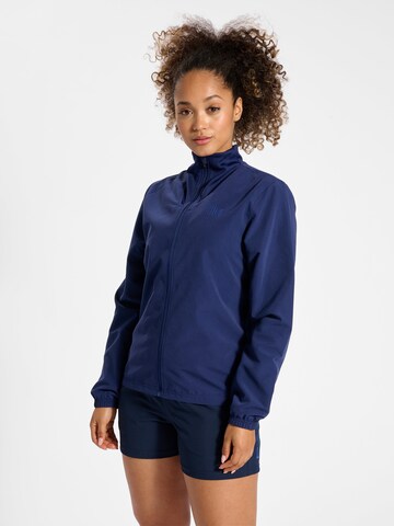 Hummel Trainingsjack in Blauw: voorkant