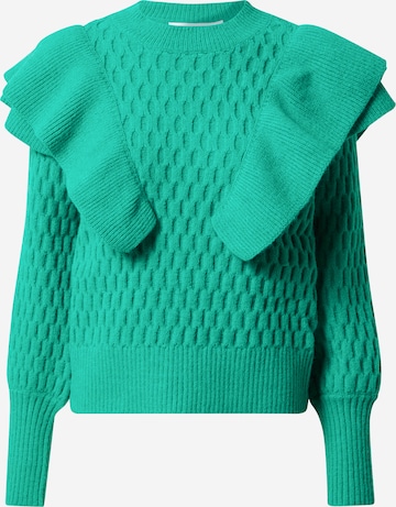 Warehouse Sweter 'Honeycomb' w kolorze zielony: przód