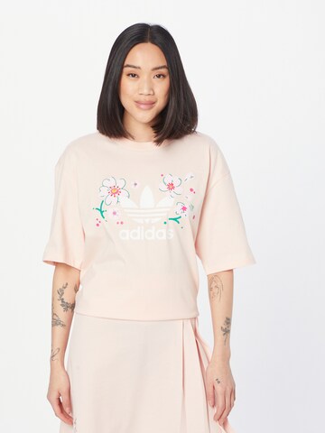 ADIDAS ORIGINALS - Camisa oversized em rosa: frente