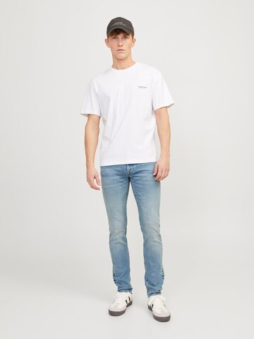 JACK & JONES Slimfit Jeans 'LIAM ORIGINAL SQ 001' in Blau