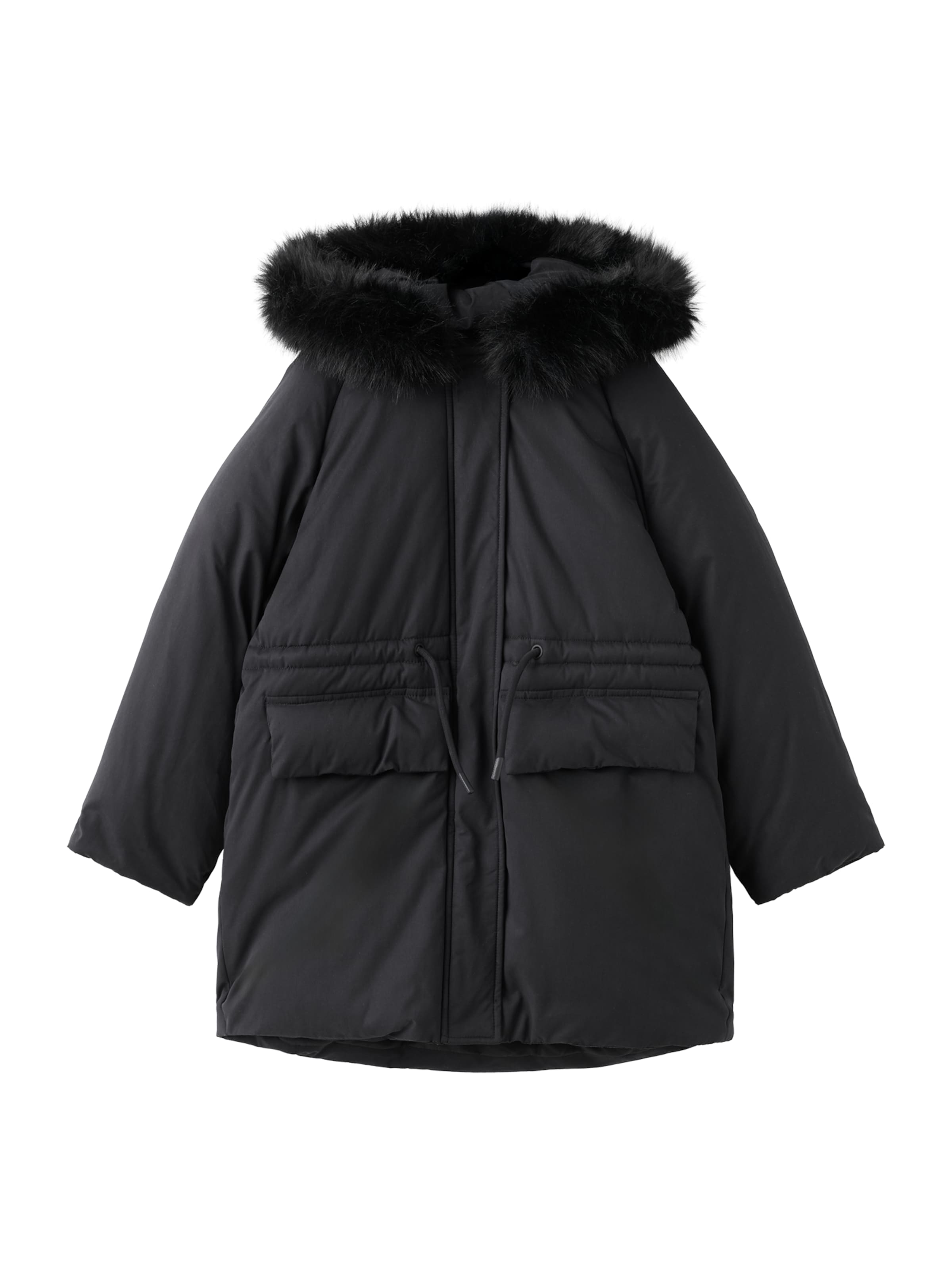 MANGO KIDS Płaszcz 'Vega' w kolorze czarny: przód