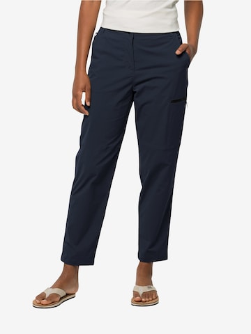 Regular Pantalon outdoor 'Wanderthirst' JACK WOLFSKIN en bleu : devant