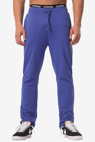 STHUGE Loose fit Pants in Blue: front