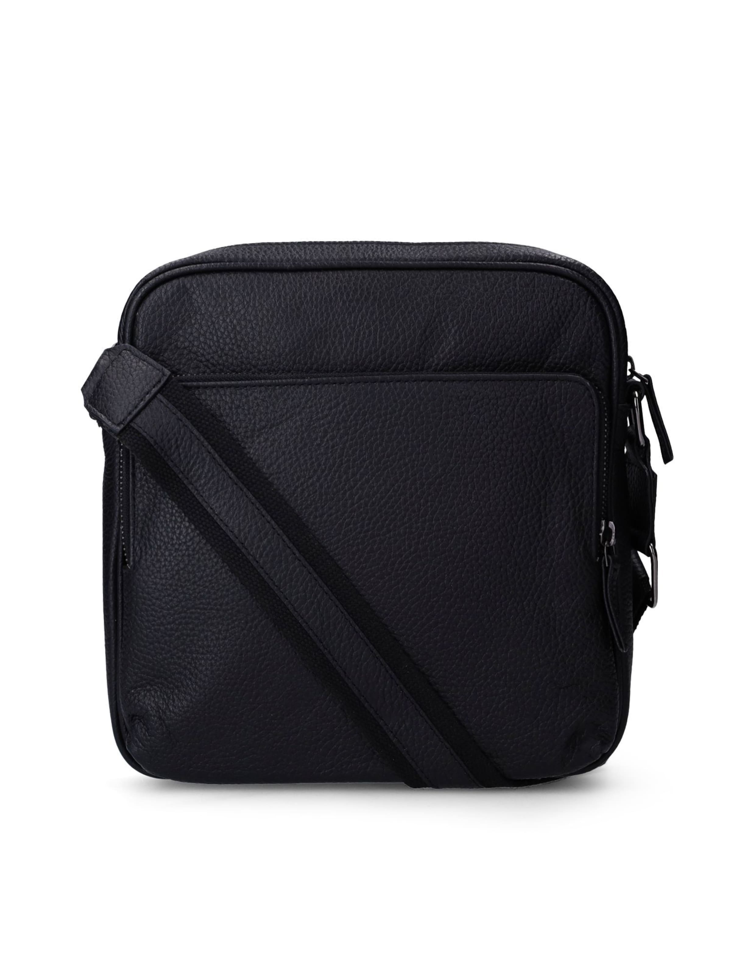 MANFIELD Umhängetasche in Schwarz