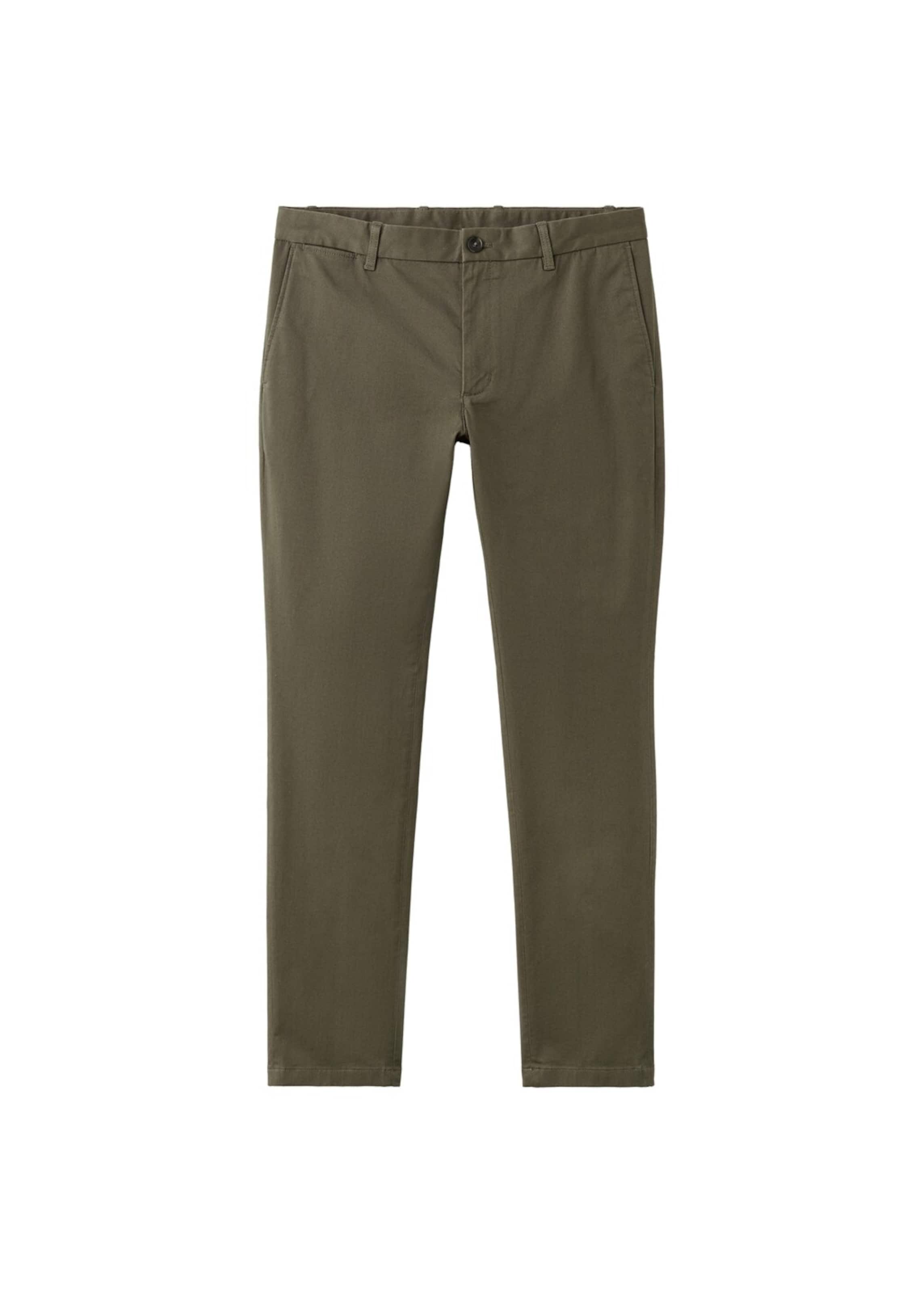 MANGO MAN Chino Pants 'Barna' in Green: front