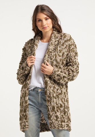 IZIA Knit Cardigan in Beige: front