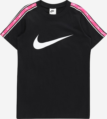 Nike Sportswear Shirt 'REPEAT' in Zwart: voorkant