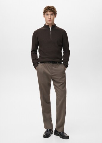 MANGO MAN Pullover 'Antiguap' in Braun