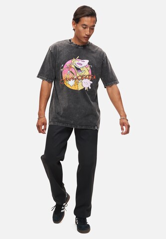 Recovered Shirt 'Cow & Chicken' in Zwart