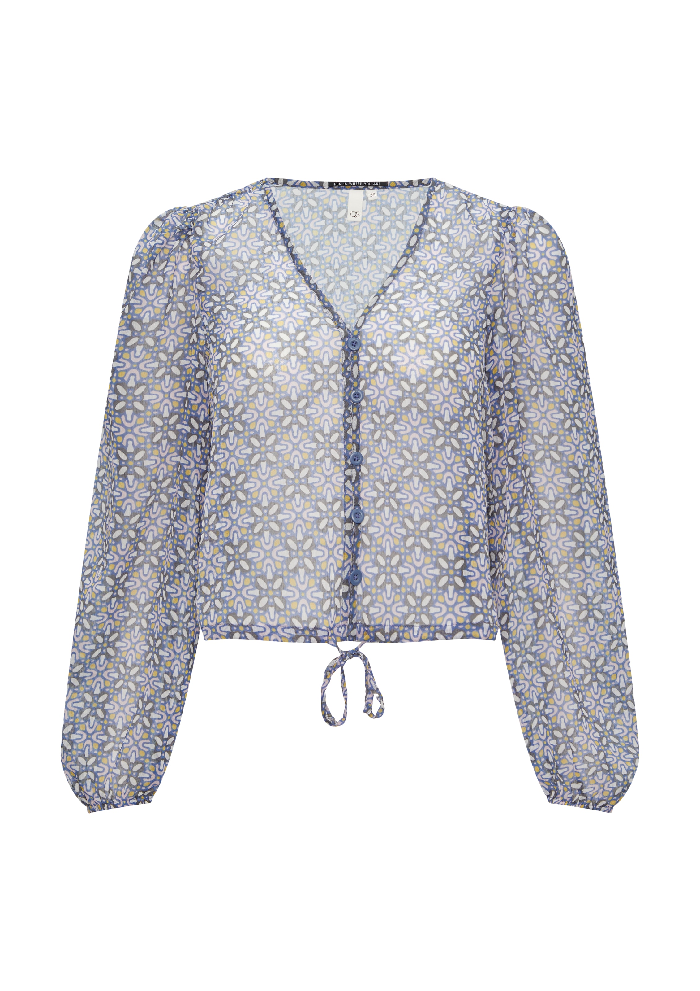 QS Blúzka - svetlomodrá / horčicová / šedobiela, Produkt