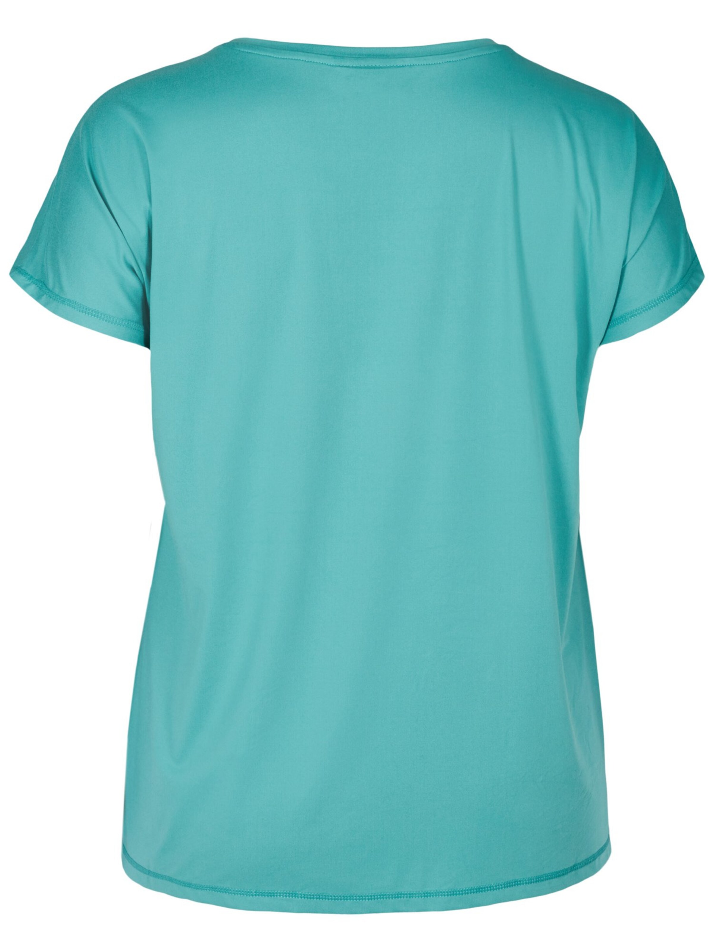 Frauen Sportarten Active by Zizzi T-Shirt 'Abasic' in Jade - TS42906 Frauen Sportarten Active by Zizzi T-Shirt 'Abasic' in Jade - TS42906