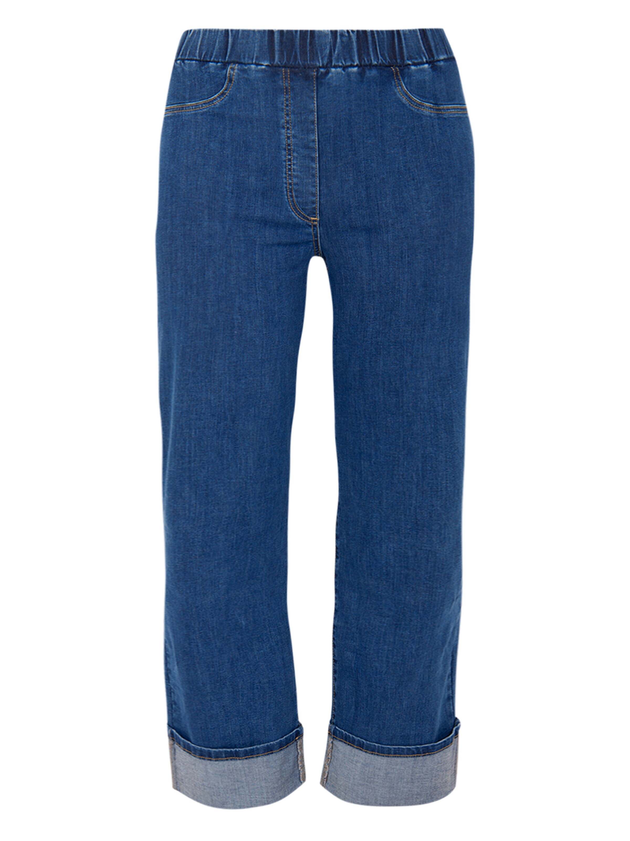 YOEK Loosefit Jeans in Blauw: voorkant