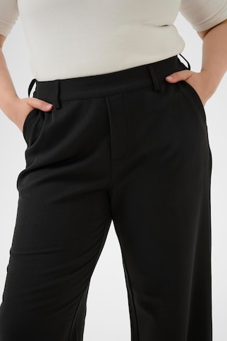 Wide Leg Pantalon chino 'KCHalley' KAFFE CURVE en noir