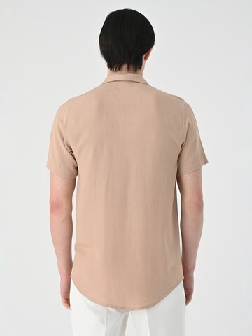 Antioch Regular fit Button Up Shirt 'RI' in Beige