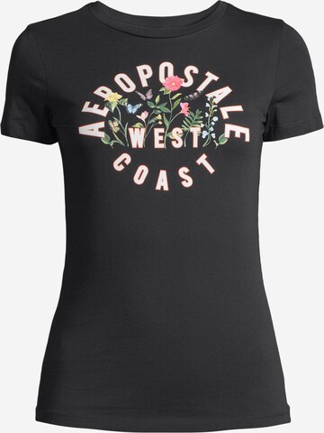 T-shirt 'MAY' AÉROPOSTALE en noir : devant