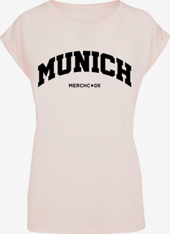 Merchcode Shirt 'Munich' in Roze: voorkant
