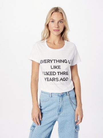 EINSTEIN & NEWTON T-shirt 'Years Ago' i vit: framsida