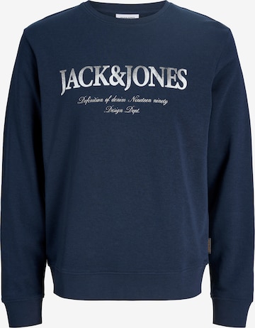 JACK & JONES Sweatshirt 'JJDEVIN DAYTONA' in Blauw: voorkant