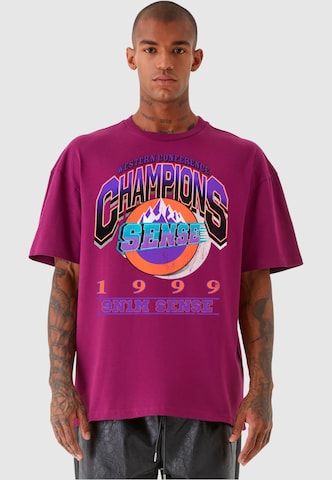 9N1M SENSE Shirt 'Champions' in Lila: voorkant