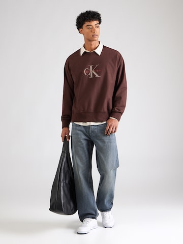 Calvin Klein Jeans Sweatshirt 'PREMIUM' i brun