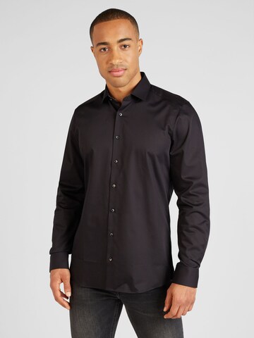OLYMP Regular fit Button Up Shirt 'Level 5' in Black: front